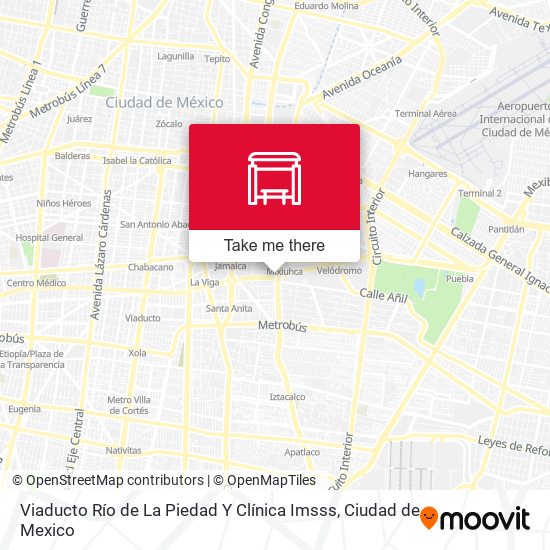 Viaducto Río de La Piedad Y Clínica Imsss map
