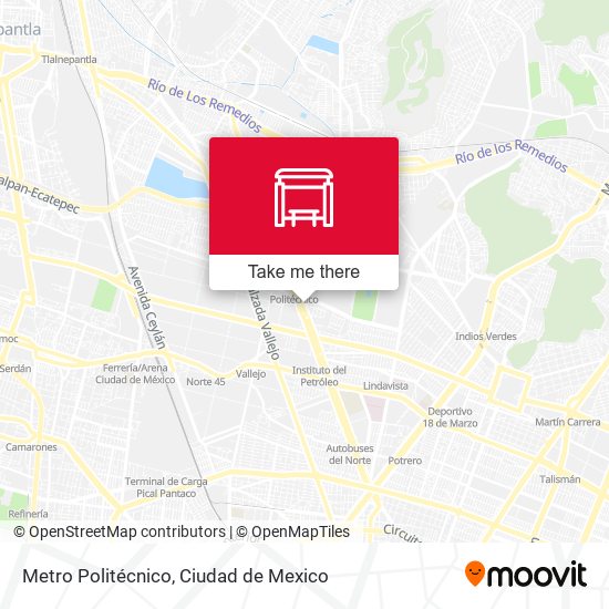 Metro Politécnico map