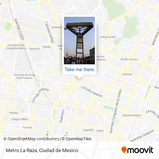 Mapa de Metro La Raza