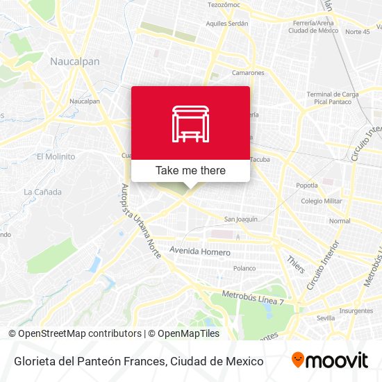 Mapa de Glorieta del Panteón Frances