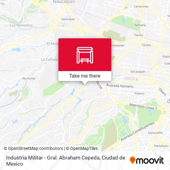 Industria Militar - Gral. Abraham Cepeda map