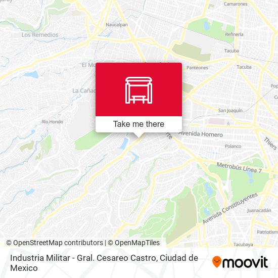 Mapa de Industria Militar - Gral. Cesareo Castro