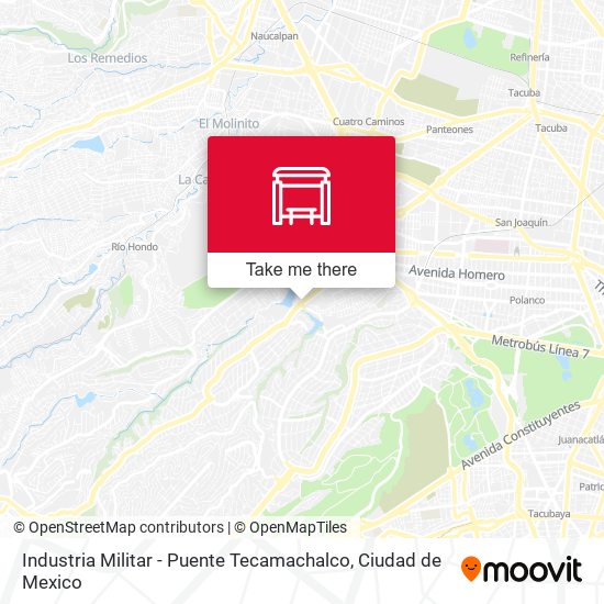 Mapa de Industria Militar - Puente Tecamachalco
