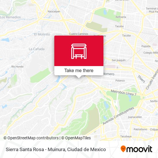 Sierra Santa Rosa - Muinura map