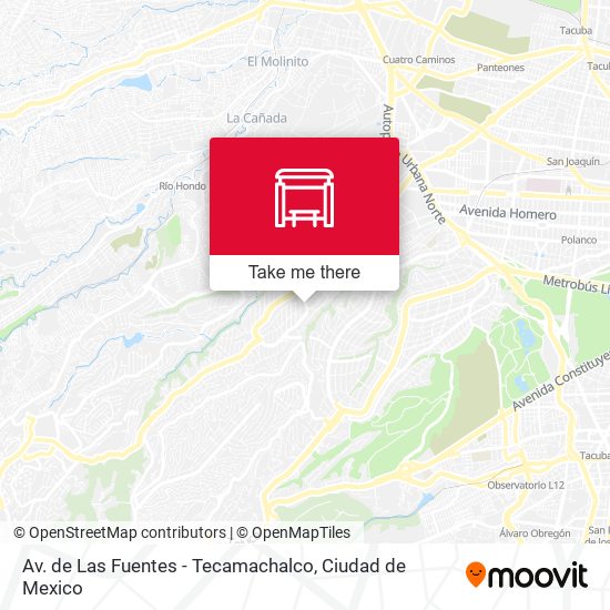 Av. de Las Fuentes - Tecamachalco map