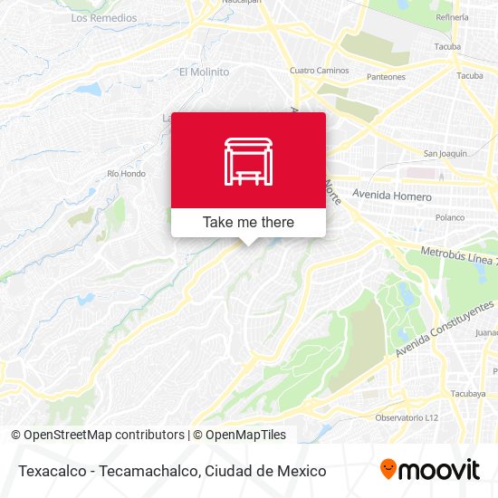 Texacalco - Tecamachalco map