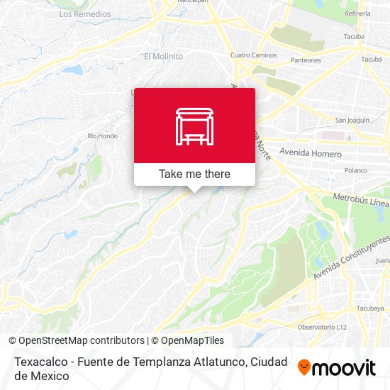 Texacalco - Fuente de Templanza Atlatunco map