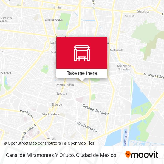 Mapa de Canal de Miramontes Y Ofiuco