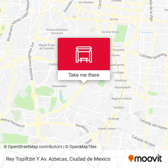 Rey Topiltzin Y Av. Aztecas map
