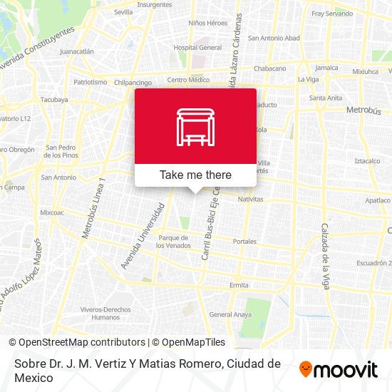 Sobre Dr. J. M. Vertiz Y  Matias Romero map