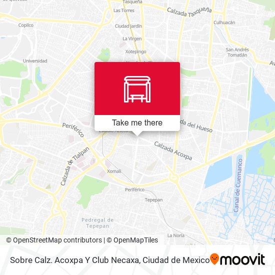 Sobre Calz. Acoxpa Y Club Necaxa map