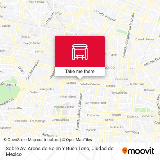 Sobre Av. Arcos de Belén Y Buen Tono map