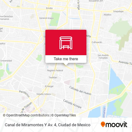 Mapa de Canal de Miramontes Y Av. 4