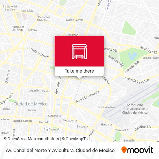 Av. Canal del Norte Y Avicultura map