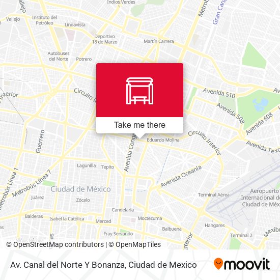 Av. Canal del Norte Y Bonanza map