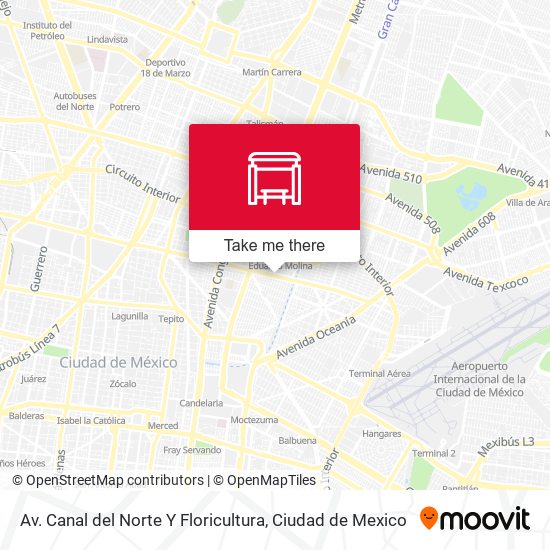 Av. Canal del Norte Y Floricultura map