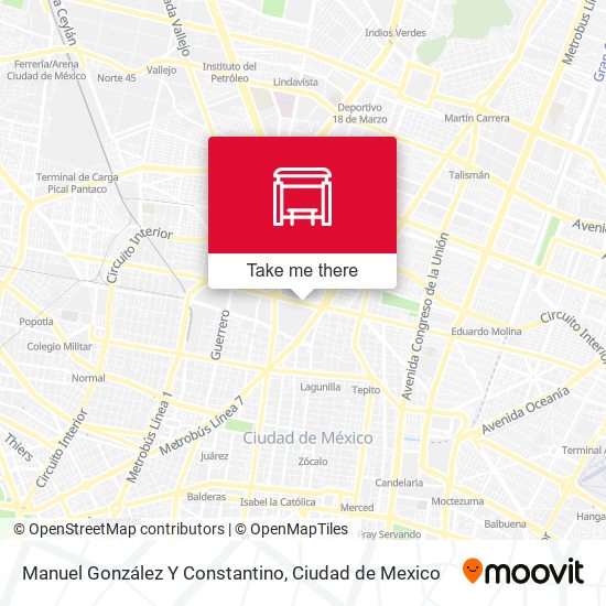 Manuel González Y Constantino map