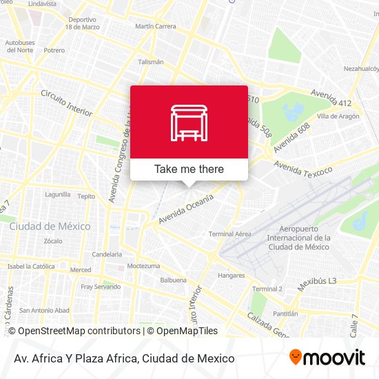 Av. Africa Y Plaza Africa map