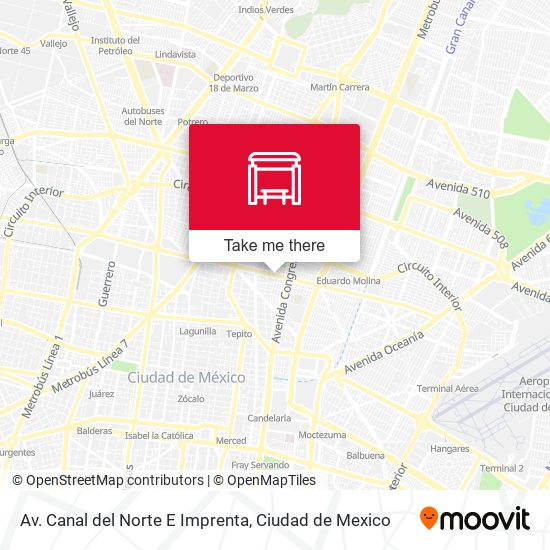 Mapa de Av. Canal del Norte E Imprenta