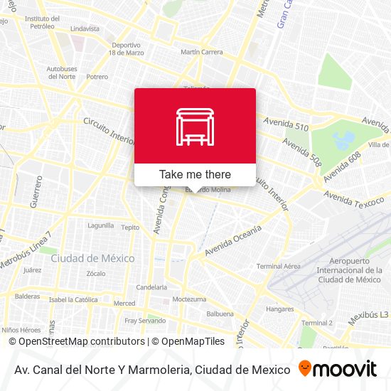 Av. Canal del Norte Y Marmoleria map