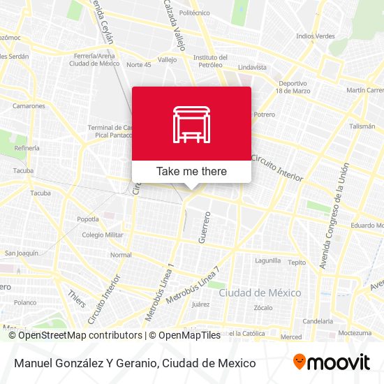 Manuel González Y Geranio map