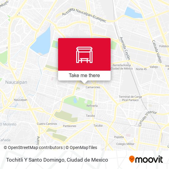 Tochitli Y Santo Domingo map