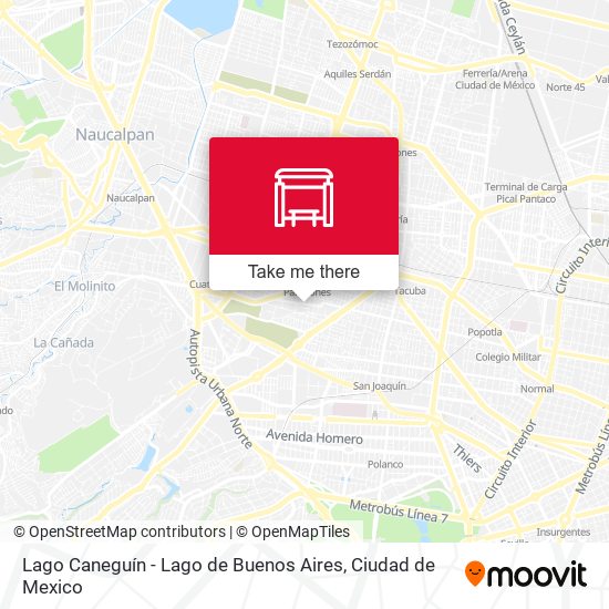 Lago Caneguín - Lago de Buenos Aires map