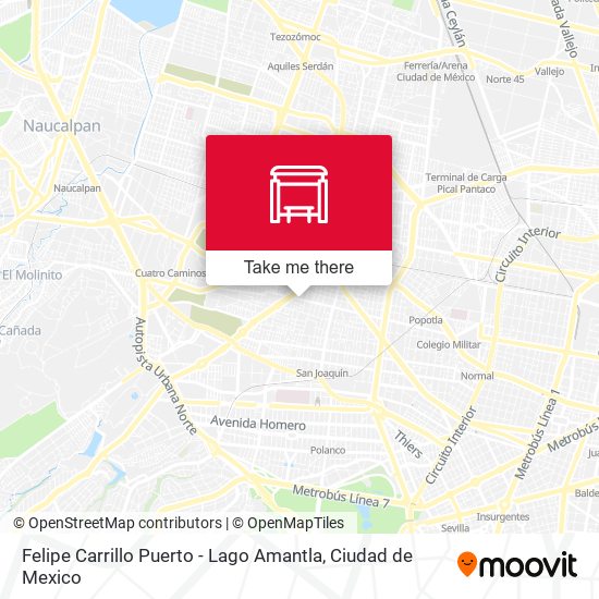 Felipe Carrillo Puerto - Lago Amantla map
