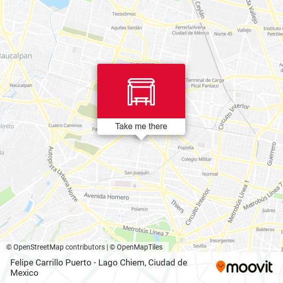 Mapa de Felipe Carrillo Puerto - Lago Chiem