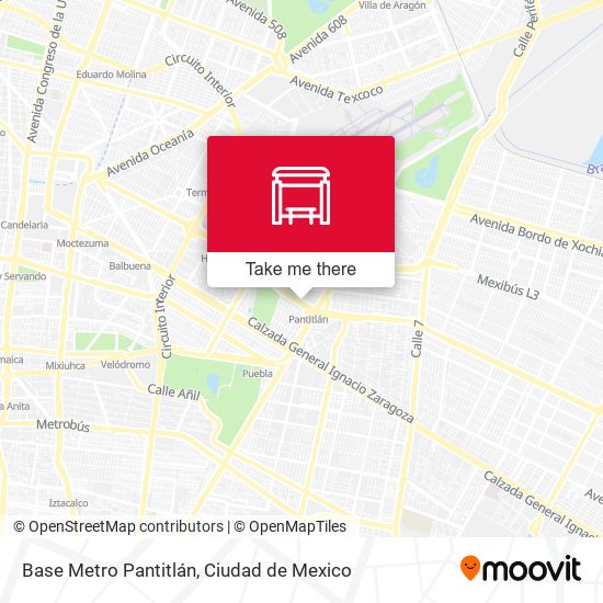 Mapa de Base Metro Pantitlán