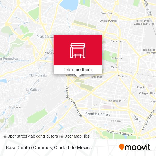 Base Cuatro Caminos map