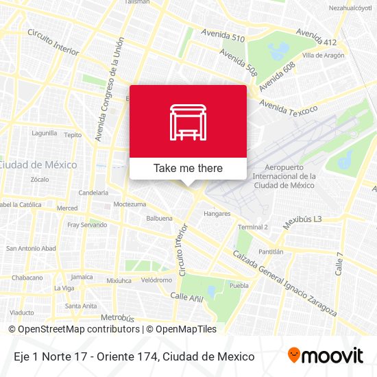 Eje 1 Norte 17 - Oriente 174 map