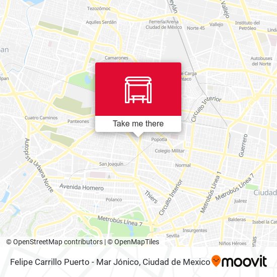Felipe Carrillo Puerto - Mar Jónico map