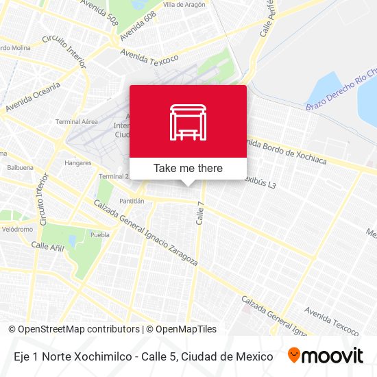 Eje 1 Norte Xochimilco - Calle 5 map