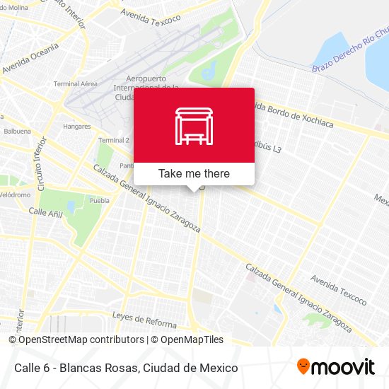 Calle 6 - Blancas Rosas map