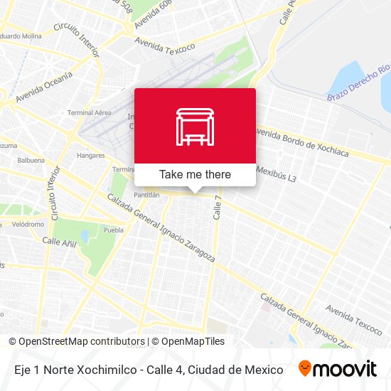 Mapa de Eje 1 Norte Xochimilco - Calle 4