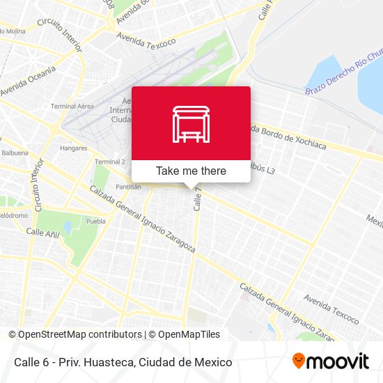 Calle 6 - Priv. Huasteca map