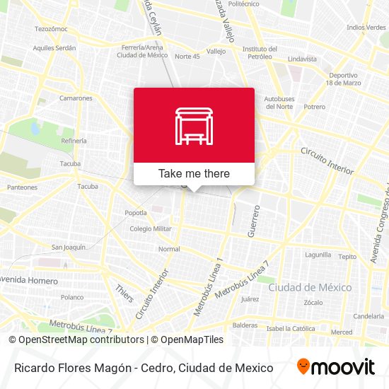 Ricardo Flores Magón - Cedro map