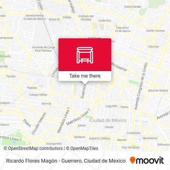 Ricardo Flores Magón - Guerrero map