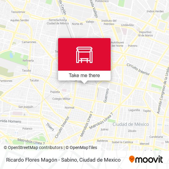 Ricardo Flores Magón - Sabino map