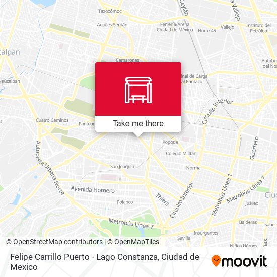 Felipe Carrillo Puerto - Lago Constanza map