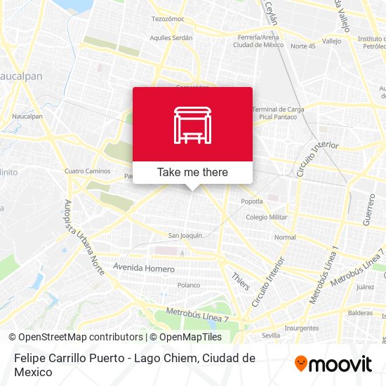 Felipe Carrillo Puerto - Lago Chiem map