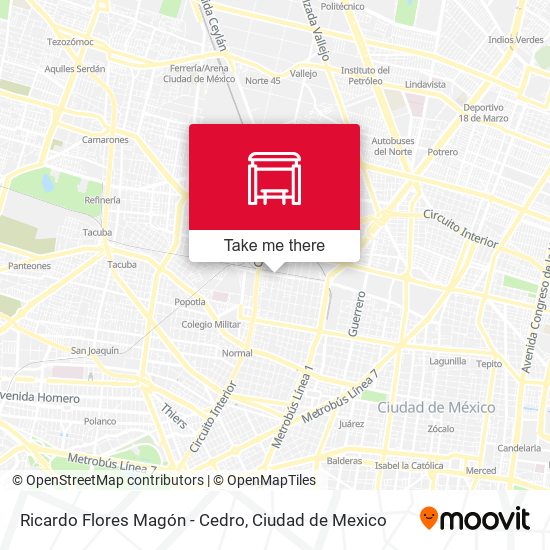 Mapa de Ricardo Flores Magón - Cedro