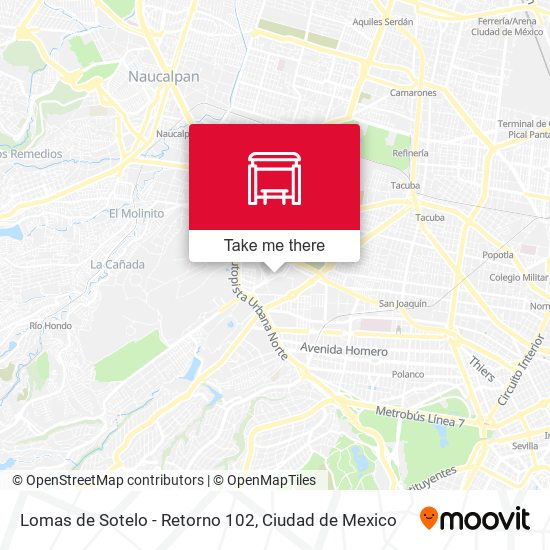 Mapa de Lomas de Sotelo - Retorno 102