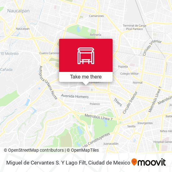 Miguel de Cervantes S. Y Lago Filt map