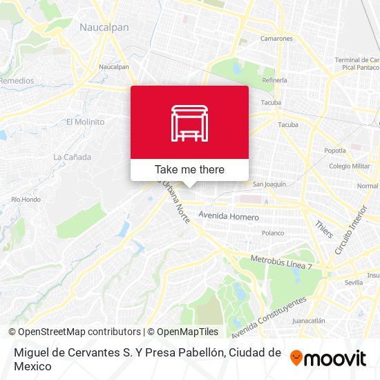 Miguel de Cervantes S. Y Presa Pabellón map