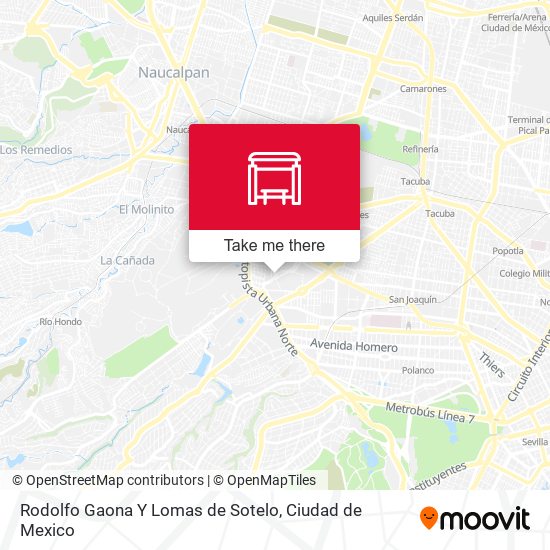 Rodolfo Gaona Y Lomas de Sotelo map