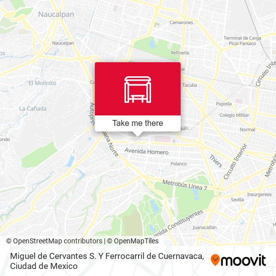 Miguel de Cervantes S. Y Ferrocarril de Cuernavaca map