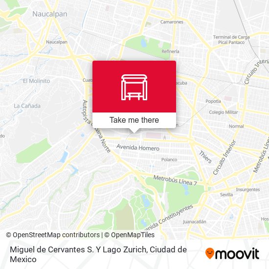Miguel de Cervantes S. Y Lago Zurich map