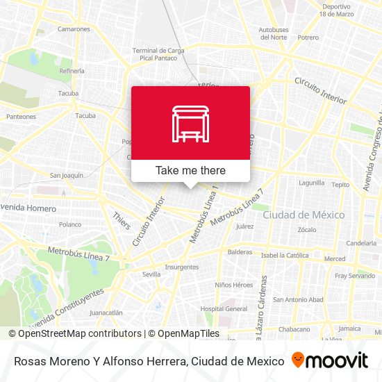 Rosas Moreno Y Alfonso Herrera map